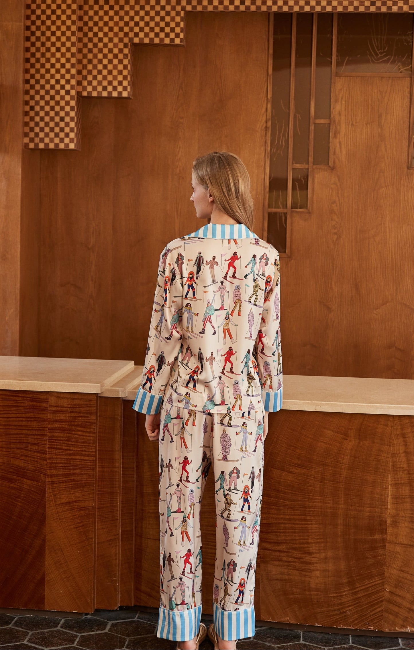Après-Ski Dream | Washable Cooling Silk Long Pajama Set